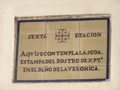Placa de la 6� estaci�n 